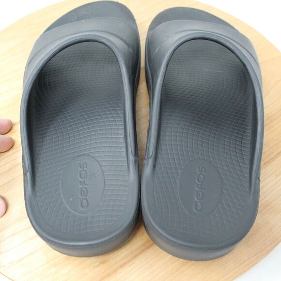 Oofos Sandals Womens 8 Ooahh Slide Recovery Black Comfort Sport Slip On - Picture 5 of 9